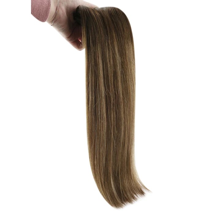 Top Quality Invisible Weft Clip in Hair Extensions Russian Remy Seamless Clip in Hair Extension